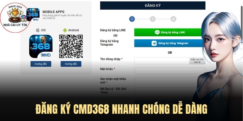 Điền đầy đủ thông tin để đăng ký CMD368