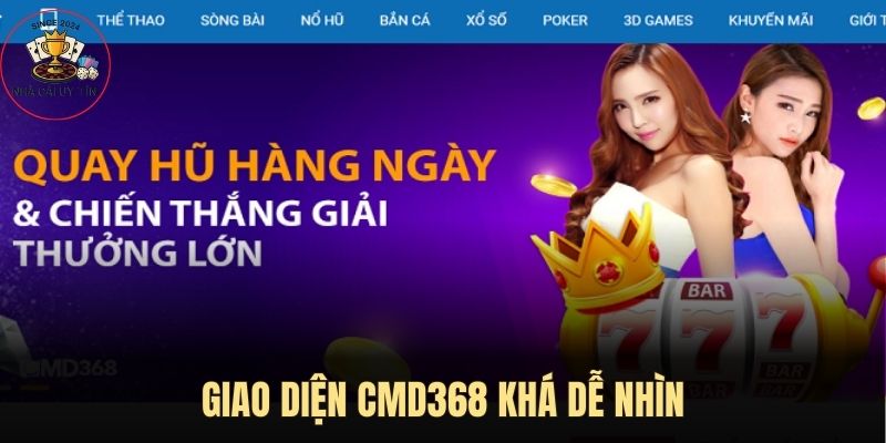 Giao diện CMD368 khoa học và dễ nhìn 