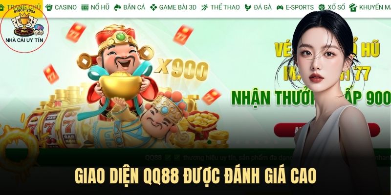 Giao diện QQ88 được đánh giá cao