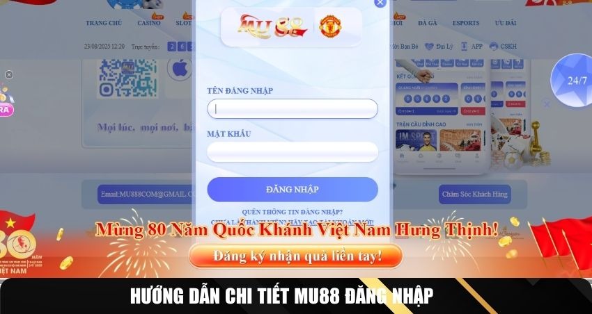 Hướng dẫn chi tiết MU88 đăng nhập