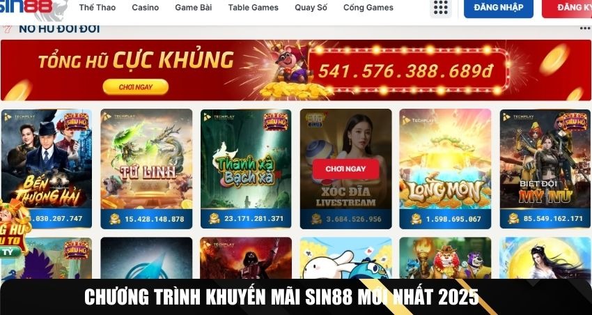 Chương trình khuyến mãi SIN88 mới nhất 2025