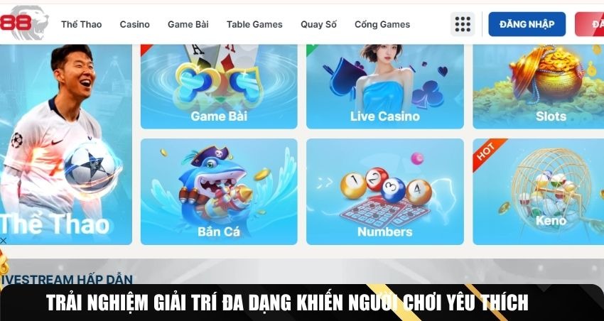 Trải nghiệm giải trí đa dạng khiến người chơi yêu thích
