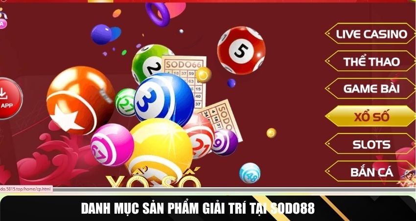 Danh mục sản phẩm giải trí tại Sodo88